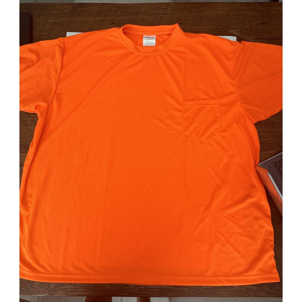 J.J. Keller Safegear‎ Hi-Vis T-Shirt with Pocket Bright Orange 4XL Easy to See